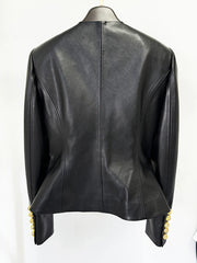 Black PU Leather Shrug Jacket
