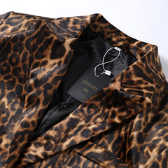 Vintage Leopard Print Jacket And Skirt Outfit