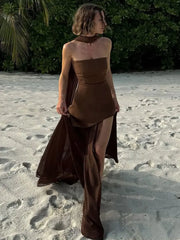 Ribbon Mesh Patchwork Women's Bodycon Dress