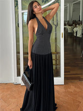 Polka Dot V-neck Fringe Maxi Dress