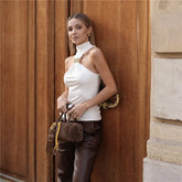 Rollkragenpullover mit Metallring