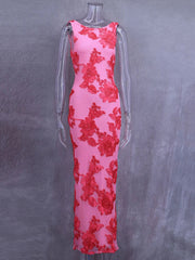 Floral Embroidered Maxi Dress