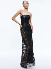 Women's Patchwork Evening Party Dress