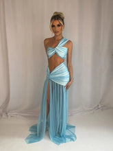 Bandage Top Sweet Waist Slit Long Skirt Suit