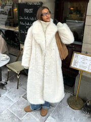 Winter Fur Feather Overcoat Loose Streetwear Jacket