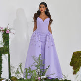 Lilac Pearl A-Line Evening Dress
