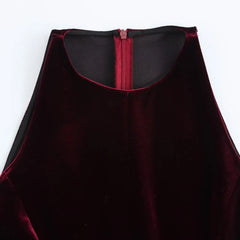 Mini-Kleid aus Samt mit Tanktop