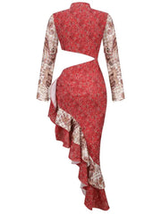 High Street Long Sleeve Y2K Party Dress