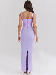 Satin Camisole Sleeveless Bodycon Long Dress