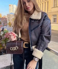 Women's Belted Thick Long Sleeves Coat