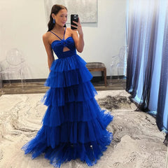 Halter Strap Floor-length Tiered Ball Gowns