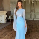 Patchwork Draped Long Sleeve Maxi Dress