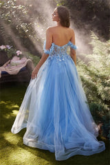 Corset Tulle Embroidery Graduate Prom Dresses
