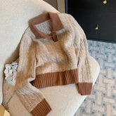 Brown Slouchy Knitwear Jumper