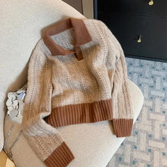 Brown Slouchy Knitwear Jumper