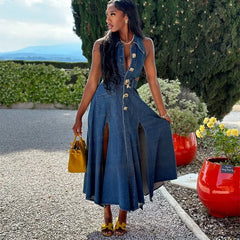 Denim Maxi Dress