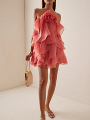 Locker geschnittenes Minikleid mit Applikationen