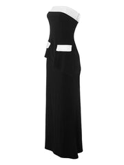 Off Shoulder 2-Piece Dress Tube Top and Skirt Set