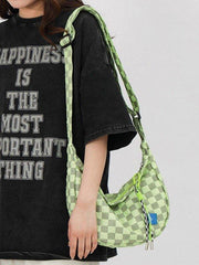 Plaid shoulder bag