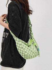 Plaid shoulder bag