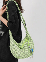Plaid shoulder bag