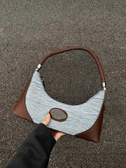 Retro Denim Portable Shoulder Bag