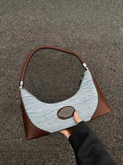 Retro Denim Portable Shoulder Bag