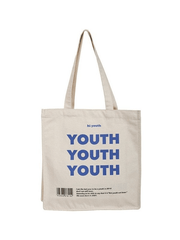 Bolso tote de lona gráfica con letra para jóvenes