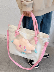 Star Large Capacity Canvas Messenger Bag