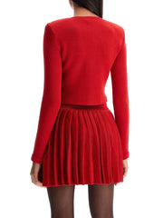 Heart-shaped Button Sweater and Skirts Suit