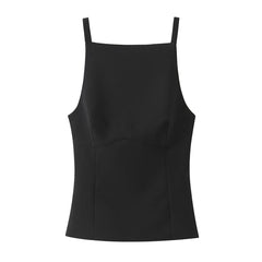 Back Bow Thin Velvet Tank Top