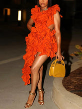 Short Party Dress Backless and Ruffled