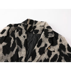 Old Money Style Leopard Blazer