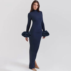 Bubble Long Sleeved Maxi Dress