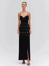 Diamond Tassel Spaghetti Strap Backless Mini Dress