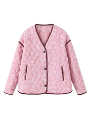 Pink Printed Cotton Coat