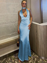 Satin Open Back Dress