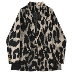 Old Money Style Leopard Blazer