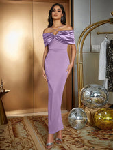 Spaghetti Strap Shoulder Sleeve Long Dress