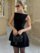 Sleeveless High Waist Backless Mini Dresses