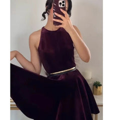 Mini-Kleid aus Samt mit Tanktop