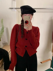 Bow Knitted Long Sleeve Kawaii Sweaters