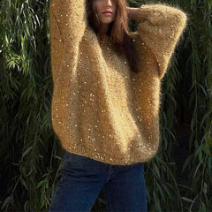 Sequin Mohair Sweater