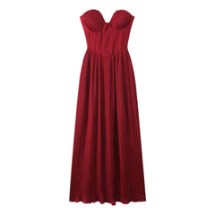 Chest With Pad Corset style Strapless Dress