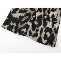 Old Money Style Leopard Blazer