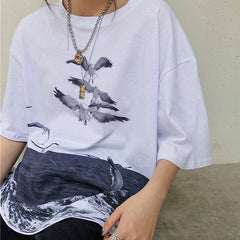 T-Shirt mit ästhetischem „Serenity“-Print