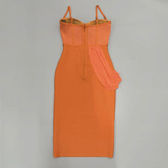 Split Sling Bandage Dress Mesh Patchwork Tight Party Dress Dress