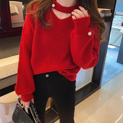 Pearl Full Sleeved Loose Knit Sweater