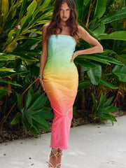 Sequin Ombre Midi Dress