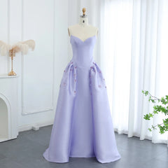 Lilac Pearl A-Line Evening Dress
